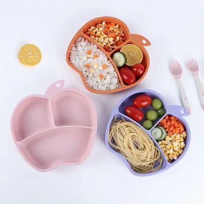 ベビーシリコンボウル マイクロ波暖房に適した ベビー食品グレード 滑らないシリコン補充食品ボウル