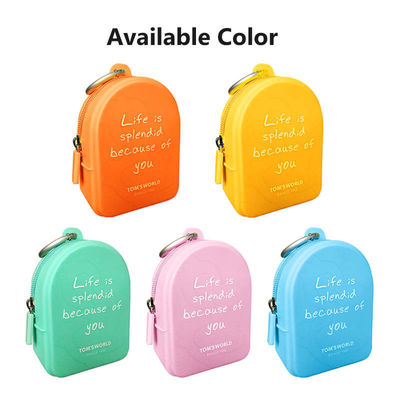 フェノールフリーシリコンゼロ財布 防水 Zippered バックパック 形 小物収納 シリコンバッグ