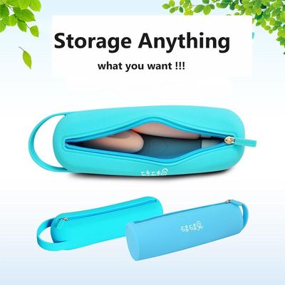 円形ペンバケット シリコン 化粧品 収納袋 携帯型 防水 シリコン 収納袋 宝石 シリコン バッグ