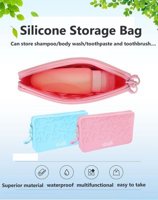 シリコーンのウサギの正方形のシリコーンの化粧品の貯蔵袋の方法無地のシリコーンの変更の貯蔵袋