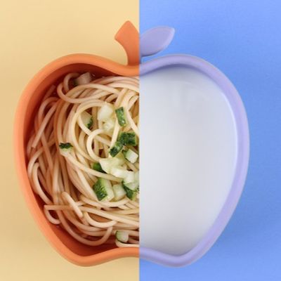 食品級 シリコン ベビー吸い込みカップ 給食碗 リンゴ形 シリコン吸い込みカップ 食器 安全 無臭