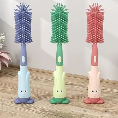 シリコンボトルブラシ ベビー・シューシファーブラシ ストローブラシ 回転ボトル 洗濯ブラシ 洗浄ブラシ 掃除ブラシセット