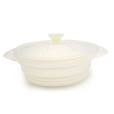 高品質の家庭用キッチン用品の工場注文 食品級 シリコン ツールポット シリコン 折りたたみ蒸気器